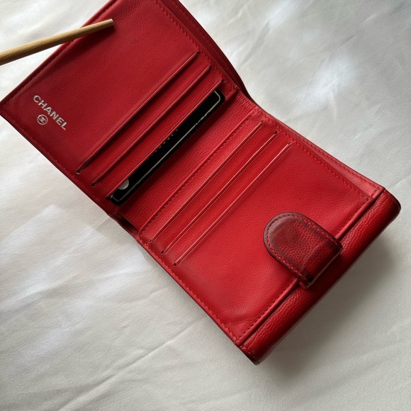 Chanel Authentic Wallet Red Caviar - Picture 6 of 16